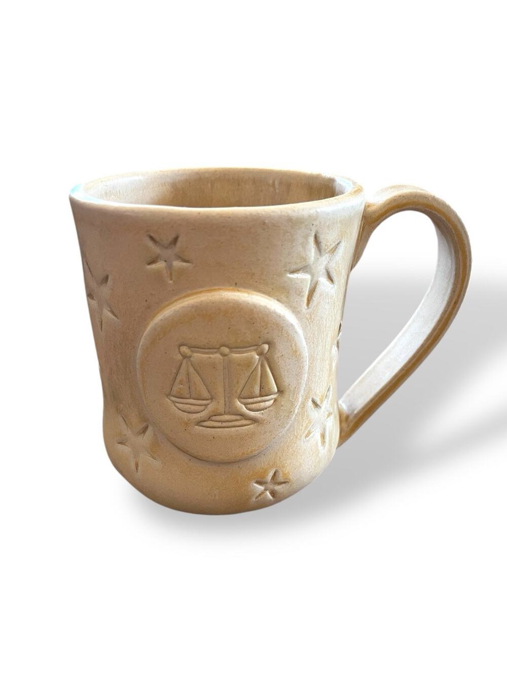 Vintage Zodiac Mug Libra Coffee Tea Cup Cream Color 4 Inches Tall 8 ounces